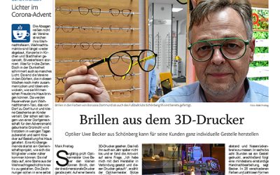 3D Drucker Brille in der Zeitung